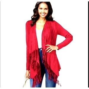 NWT Inc International Fringe Cardigan Size Small